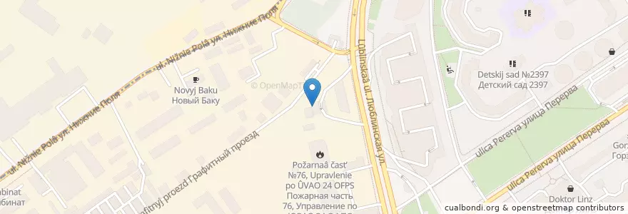 Mapa de ubicacion de Элекснет en Rusia, Центральный Федеральный Округ, Москва, Юго-Восточный Административный Округ, Район Марьино.