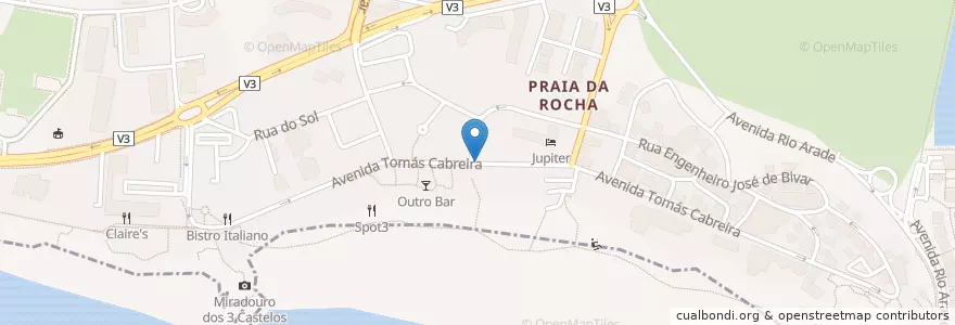 Mapa de ubicacion de Merendeira en Portekiz, Algarve, Algarve, Faro, Portimão, Portimão.