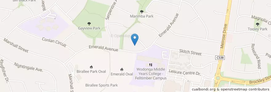 Mapa de ubicacion de Emmanuel Anglican and Uniting Church en Australie, Victoria, City Of Wodonga.