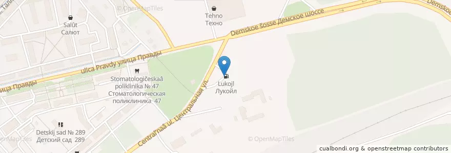 Mapa de ubicacion de № 33 ЛукОйл en Rusland, Приволжский Федеральный Округ, Basjkirostan, Городской Округ Уфа.