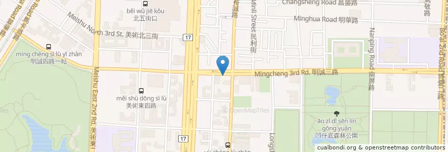Mapa de ubicacion de 朝氣復健診所 en 타이완, 가오슝시, 구산 구.