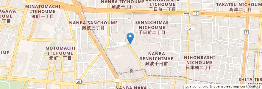 Mapa de ubicacion de スターバックス en Japão, 大阪府, 大阪市.