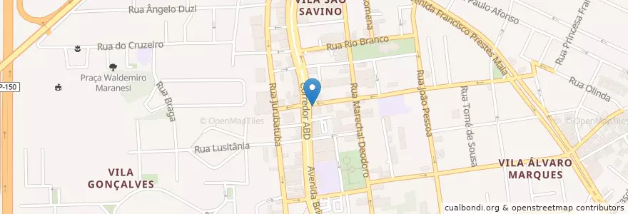 Mapa de ubicacion de Bar e Restaurante Arca de Noé en Brezilya, Güneydoğu Bölgesi, Сан Паулу, Região Geográfica Intermediária De São Paulo, Região Metropolitana De São Paulo, Região Imediata De São Paulo, São Bernardo Do Campo.