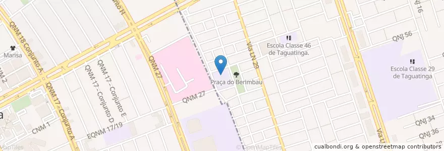 Mapa de ubicacion de Centro de Ensino Fundamental 21 de Taguatinga en ブラジル, 中西部地域, Região Integrada De Desenvolvimento Do Distrito Federal E Entorno, 連邦直轄区, Região Geográfica Intermediária Do Distrito Federal, Região Geográfica Imediata Do Distrito Federal, タグアチンガ.