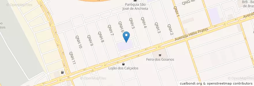 Mapa de ubicacion de Escola Classe 12 de Taguatinga en Brezilya, Orta-Batı Bölgesi, Região Integrada De Desenvolvimento Do Distrito Federal E Entorno, Federal Bölge, Região Geográfica Intermediária Do Distrito Federal, Região Geográfica Imediata Do Distrito Federal, Taguatinga.