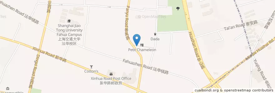 Mapa de ubicacion de 星巴克 en 中国, 上海市, 长宁区.