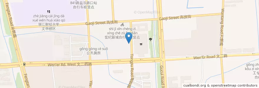 Mapa de ubicacion de 35mm en 中国, 浙江省, 杭州市, 西湖区.