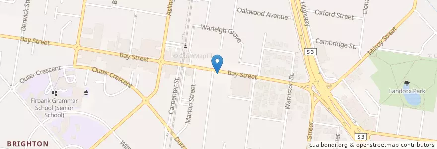 Mapa de ubicacion de rocksalt en Australie, Victoria, City Of Bayside.