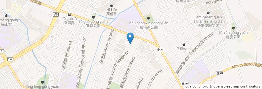 Mapa de ubicacion de 麥卡多漢堡店 en تایوان, 新北市, 新莊區.