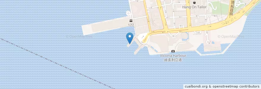 Mapa de ubicacion de Star Ferry Pier en China, Guangdong, Hong Kong, Hong Kong Island, New Territories, Yau Tsim Mong District.