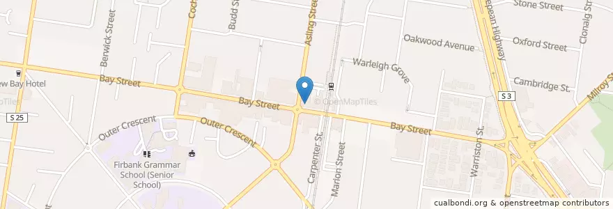 Mapa de ubicacion de Rice & Noodle en Australia, Victoria, City Of Bayside.