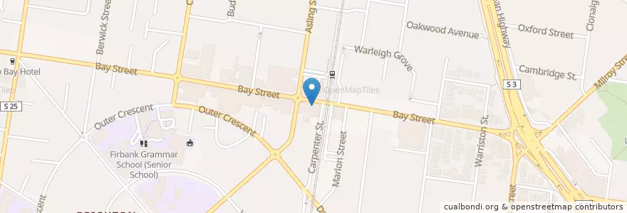 Mapa de ubicacion de Bay Street Grill and Paste en استرالیا, Victoria, City Of Bayside.