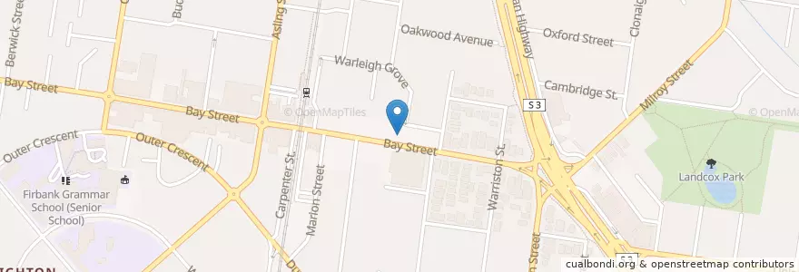 Mapa de ubicacion de Dentalcare On Bay en Avustralya, Victoria, City Of Bayside.