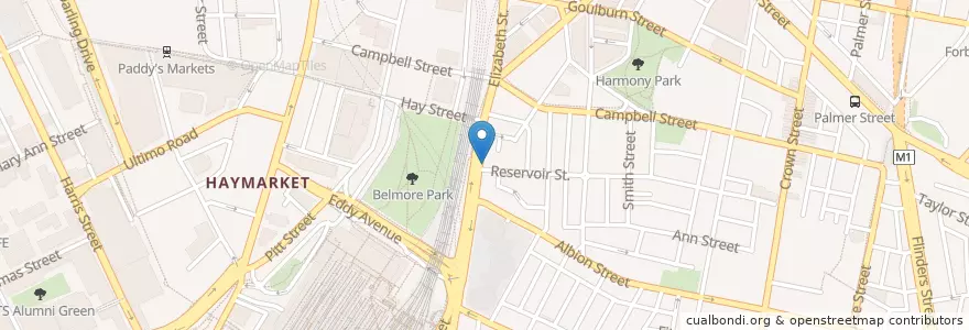Mapa de ubicacion de Rush en 오스트레일리아, New South Wales, Council Of The City Of Sydney, 시드니.