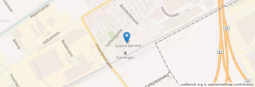 Mapa de ubicacion de Gasthof Bahnhof en Switzerland, Solothurn, Amtei Thal-Gäu, Bezirk Gäu, Egerkingen.