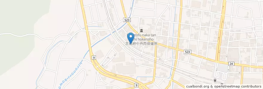 Mapa de ubicacion de あわの en Japón, Prefectura De Kioto, 福知山市.