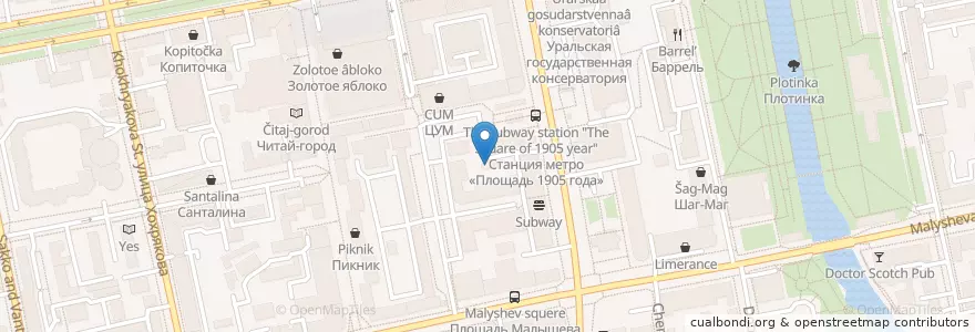Mapa de ubicacion de коллектив en Russland, Föderationskreis Ural, Oblast Swerdlowsk, Городской Округ Екатеринбург.