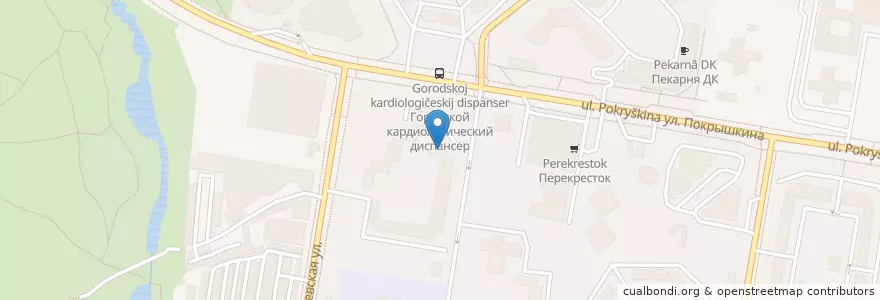 Mapa de ubicacion de Юниум en Rusia, Центральный Федеральный Округ, Москва, Западный Административный Округ, Район Тропарёво-Никулино.