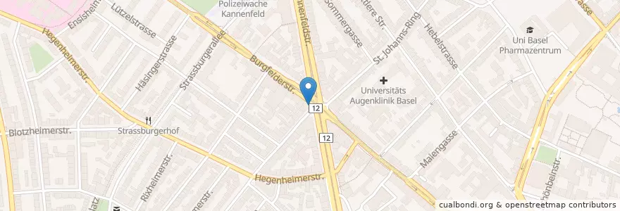 Mapa de ubicacion de Cityring Apotheke en Швейцария, Базель-Штадт, Basel.