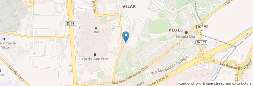Mapa de ubicacion de Eddy's en البرتغال, المنطقة الشمالية (البرتغال), براغا, كافادو, براغا, São Vítor.