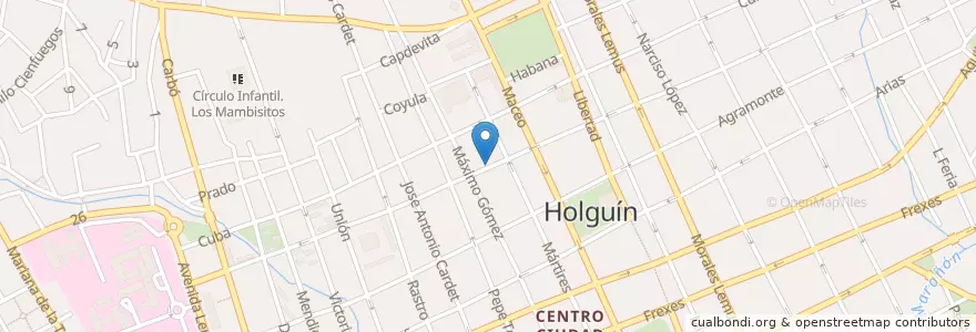 Mapa de ubicacion de Shambalá Bar y Tapas en كوبا, Holguín, Holguín.