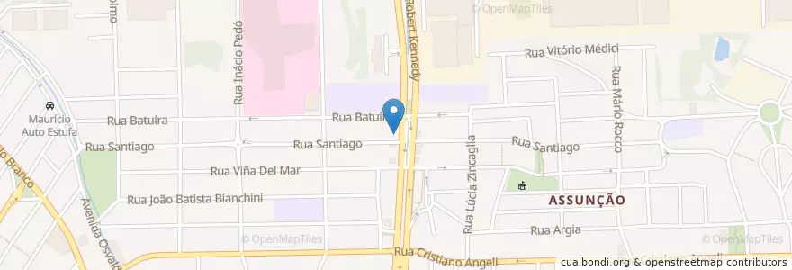 Mapa de ubicacion de Pizzaria Rafaello en ブラジル, 南東部地域, サンパウロ, Região Geográfica Intermediária De São Paulo, Região Metropolitana De São Paulo, Região Imediata De São Paulo, São Bernardo Do Campo.