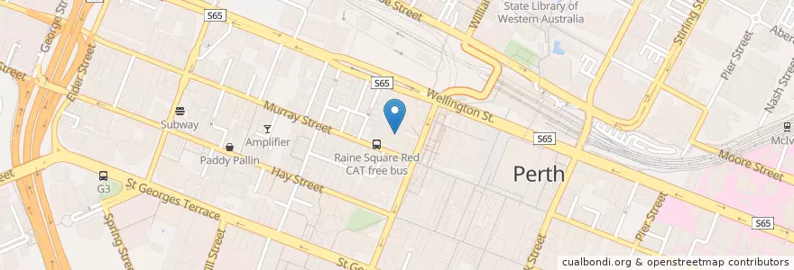 Mapa de ubicacion de La Veen en Австралия, Западная Австралия, City Of Perth.
