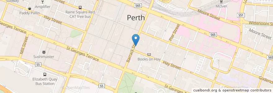 Mapa de ubicacion de Edosei en استرالیا, Western Australia, City Of Perth.
