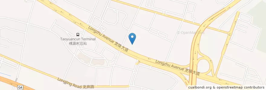 Mapa de ubicacion de 清遠雞煲 en 中国, 広東省, 深セン市, 南山区, 桃园街道.