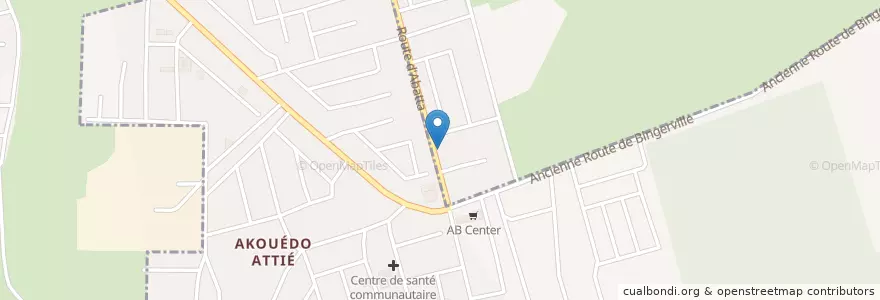 Mapa de ubicacion de Lavage auto Le Jourdain en Costa D'Avorio, Abidjan, Bingerville.