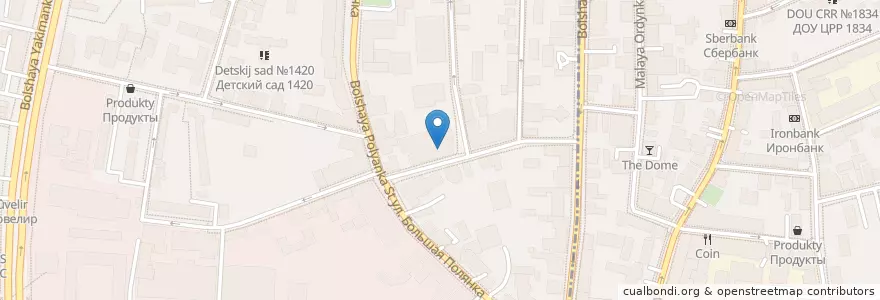 Mapa de ubicacion de посольство Узбекистана en روسیه, Центральный Федеральный Округ, Москва, Центральный Административный Округ.