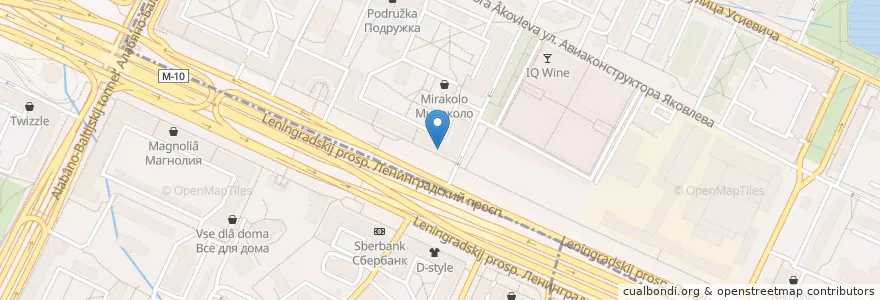 Mapa de ubicacion de Почта Банк en Rússia, Distrito Federal Central, Москва, Северный Административный Округ, Район Сокол, Район Аэропорт.