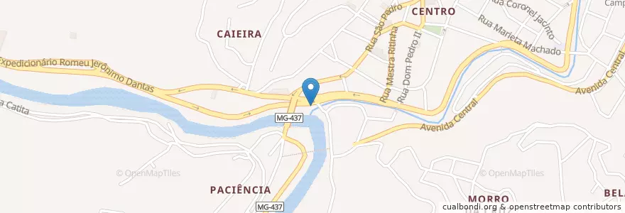 Mapa de ubicacion de Porto da Ponte Grande en ブラジル, 南東部地域, ミナス ジェライス, Região Geográfica Intermediária De Belo Horizonte, Região Metropolitana De Belo Horizonte, Microrregião Belo Horizonte, Sabará.