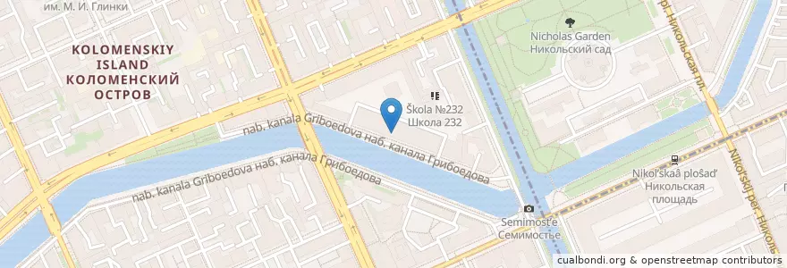 Mapa de ubicacion de Сбербанк en Russland, Föderationskreis Nordwest, Oblast Leningrad, Sankt Petersburg, Адмиралтейский Район.