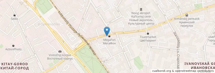 Mapa de ubicacion de ДжонДжоли en Rusland, Centraal Federaal District, Moskou, Центральный Административный Округ.
