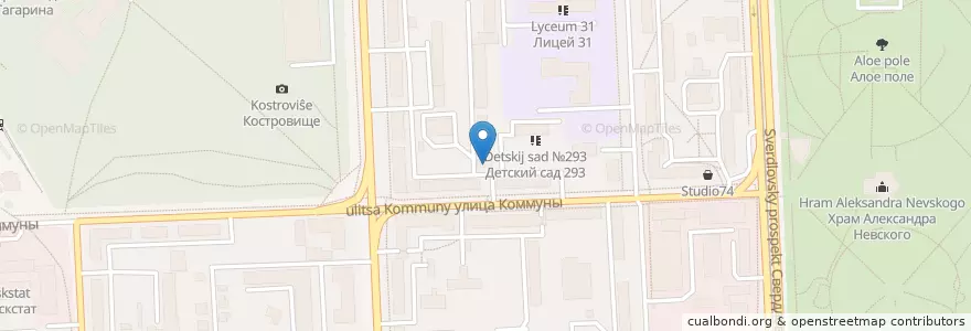 Mapa de ubicacion de Пельменная "Лопушки" en Rússia, Уральский Федеральный Округ, Oblast De Cheliabinsk, Челябинский Городской Округ.