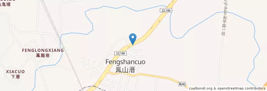 Mapa de ubicacion de 漢王牛肉麵 en 타이완, 가오슝시, 옌차오구, 다서구.