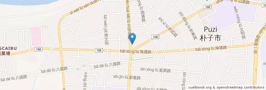 Mapa de ubicacion de 華南永昌證券 en Taiwan, Taiwan Province, Chiayi County, Puzi City.