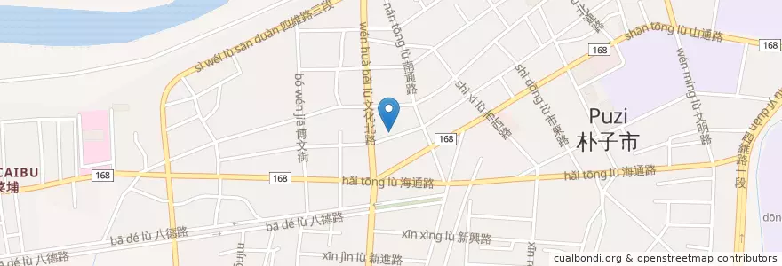 Mapa de ubicacion de 資源回收 en Taiwan, Provincia Di Taiwan, Contea Di Chiayi, 朴子市.