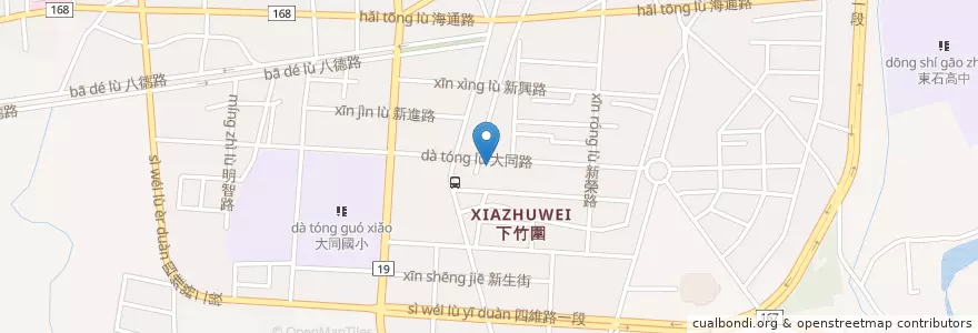 Mapa de ubicacion de 包子專賣 en 타이완, 타이완성, 자이 현, 푸쯔 시.