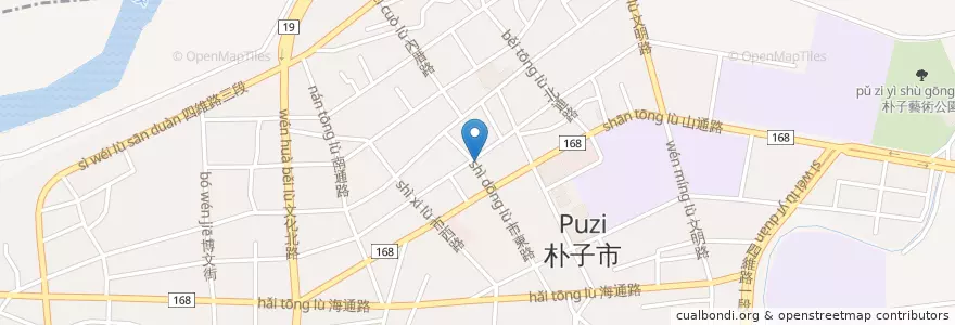 Mapa de ubicacion de 德生婦產科 en Taiwán, Provincia De Taiwán, Condado De Chiayi, Puzi.