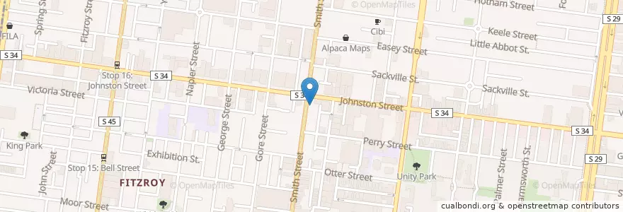 Mapa de ubicacion de Siyia en Австралия, Виктория, City Of Yarra.