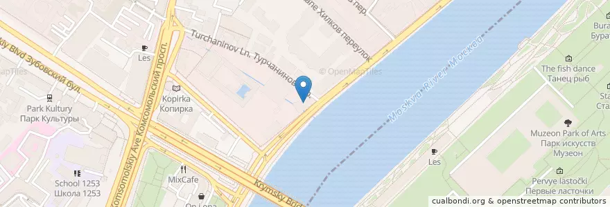 Mapa de ubicacion de посольство Новой Зеландии en ロシア, 中央連邦管区, モスクワ, Центральный Административный Округ.