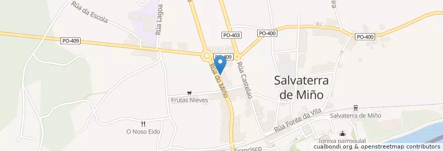 Mapa de ubicacion de Cafeteria O Encontro en İspanya, Galicia / Galiza, Pontevedra, O Condado, Salvaterra De Miño.