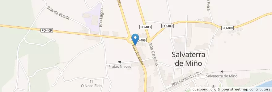 Mapa de ubicacion de Farmacia en إسبانيا, غاليسيا, بونتيفيدرا, O Condado, Salvaterra De Miño.
