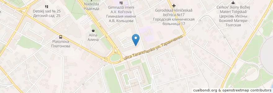 Mapa de ubicacion de Иллюзион en Russie, District Fédéral Central, Oblast De Voronej, Городской Округ Воронеж.