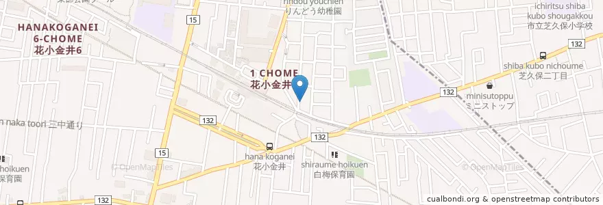 Mapa de ubicacion de キスケヤ en Japonya, 東京都, 小平市.