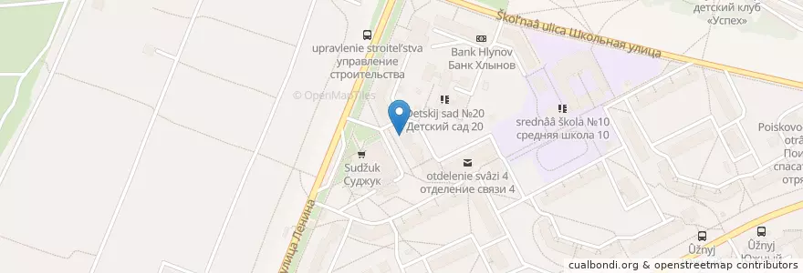 Mapa de ubicacion de Детская библиотека en Russia, Volga Federal District, Kirov Oblast, Kirovo-Chepetsk.