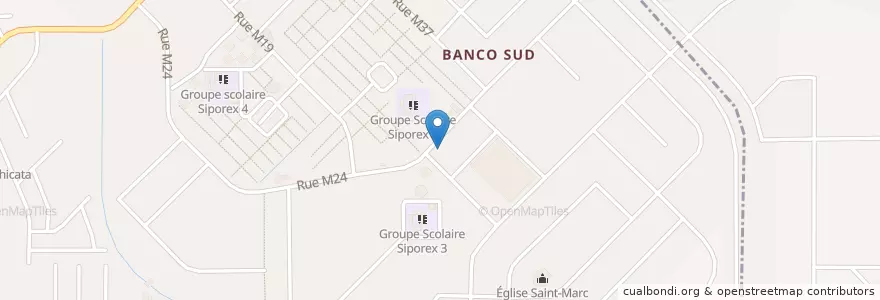 Mapa de ubicacion de Bank of Africa en Côte D’Ivoire, Abidjan, Yopougon.