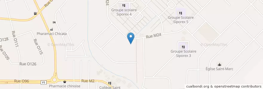 Mapa de ubicacion de EPP Siporex 9 en Costa D'Avorio, Abidjan, Yopougon.